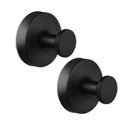 TOEECY 2 Pièces Crochet Ventouse Porte Serviette Salle de Bain Inox Rond Support Mural Adhésif Sans Perçage Accroche Puissant Accessoire Douche Cuisine