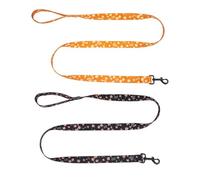 TOEECY 2PCS Laisse pour Chien Laisse Main Libre Chien Accessoire Confortable et Élégant pour Promenades en Plein Air (Orange+Noir)