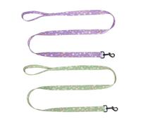 TOEECY 2PCS Laisse pour Chien Laisse Main Libre Chien Accessoire Confortable et Élégant pour Promenades en Plein Air (Violet+Vert)