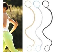 TOEECY 3 Pièces Élastiques à Cheveux Tressés pour Queue de Cheval pour le Sport Sans dommage Solide pour Cheveux Longs Epais Bouclés et Fins pour Femme pour la Natation la Plongée
