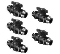 TOEECY 5 Robinets à Tournant Sphérique Connecteurs Rapides Vanne Hydraulique Pneumatique Système Contrôle Débit Raccords Industriels