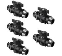 TOEECY 5 Robinets à Tournant Sphérique Connecteurs Rapides Vanne Hydraulique Pneumatique Système Contrôle Débit Raccords Industriels