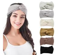 TOEECY 6 Bandeaux Tricotés Torsadés Élastiques Chauds Accessoires Cheveux Couvreoreilles Thermiques Automne Hiver