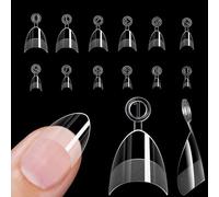 TOEECY 600 Pièces Capsules Transparentes Numérotées Faux Ongles Courts Professionnels Extensions Artificielles Manucure Salon Nail Art