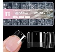 TOEECY 600 Pièces Capsules Transparentes Numérotées Faux Ongles Courts Professionnels Extensions Artificielles Manucure Salon Nail Art