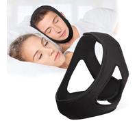 TOEECY Anti Ronflement Dispositifs Réglable Snore Stopper Strap Anti Ronflement Mentonnière Aide Réduction Ronflement Sangle Améliore Respiration Sommeil Plus Confortable pour Hommes Femmes (Noir)