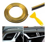 TOEECY Bande Décorative Chromée 10m Flexible Autocollante Tableau Bord Voiture Moulure Intérieure Garniture Automobile Accessoire Personnalisation