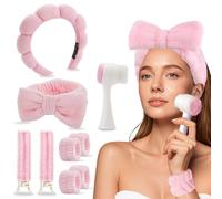 TOEECY Bandeau Spa Nœud Papillon Maquillage Facial Serretête Doux Accessoire Cheveux Cosmétique Lavable Beauté Routine Quotidienne