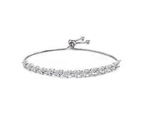 TOEECY Bracelet Ajustable Motif Feuille Zircon Brillant Chaîne Réglable Bijou Élégant Femme Ornement Cristal