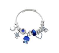 TOEECY Bracelet Câble Torsadé Charms Pendentifs Breloques Étoile Papillon Cœur Lune Bijou Fantaisie Femme Fille