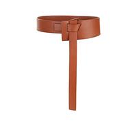 TOEECY Ceinture Femme Nouée Cuir Large Élastique Rétro Ceintures de Taille Mode pour Robes Manteaux (Marron)