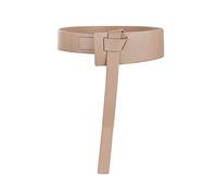 TOEECY Ceinture Femme Nouée Cuir Large Élastique Rétro Ceintures de Taille Mode pour Robes Manteaux (Beige)