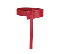 TOEECY Ceinture Femme Nouée Cuir Large Élastique Rétro Ceintures de Taille Mode pour Robes Manteaux (Rouge)