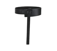 TOEECY Ceinture Femme Nouée Cuir Large Élastique Rétro Ceintures de Taille Mode pour Robes Manteaux (Noir)