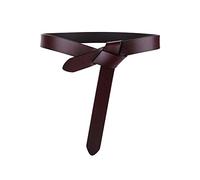 TOEECY Ceinture Nœud Cuir Véritable Élégante Accessoire Femme Ajustable Taille Haute Qualité Minimaliste Classique Noire