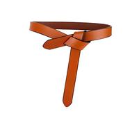 TOEECY Ceinture Nœud Cuir Véritable Élégante Accessoire Femme Ajustable Taille Haute Qualité Minimaliste Classique Noire