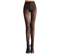 TOEECY Collant Fantaisie Femme Motif Translucide Hiver Chaude Legging Slim Thermique Doublure Taille Haute Extensibles Pantalons Tights (Imprimé à Pois en Forme de Cœur-85g)