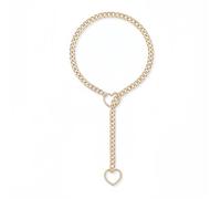 TOEECY Collier Chaîne Gourmette Ylariat Pendentif Cœur Bijou Femme Élégant Accessoire tendance Acier Inoxydable