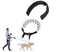 TOEECY Collier Dressage Chien Métal Chaîne Prong Ajustable Boucle Rapide Nylon Résistant Contrôle Comportement Canin