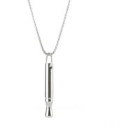 TOEECY Collier Pendentif Cylindrique Vertical Acier Inoxydable Noir Chaîne Maille Vénitienne Bijou Minimaliste Élégant