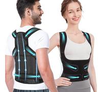 TOEECY Correcteur de Posture Unisexe Support Respirant Réglable Corriger la Posture Idéal pour Le Dos et Les Épaules le Bureau Vie Quotidienn(Noir M)