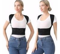 TOEECY Correcteur Posture Dorsale Discret Orthopédique Ceinture Maintien Colonne Vertébrale Redresse Dos Épaules Support Lombaire Ajustable