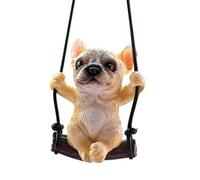 TOEECY Figurine Bouledogue Français Balançoire Pendentif Rétroviseur Voiture Décoration Intérieur Auto Accessoire Mignon Ornement Suspendu