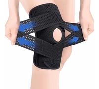 TOEECY Genouillère Respirante Ajustable Compression Rotule Ouverte Soutien Articulaire Protection Genou Stabilisateur Attelle Orthopédique Sport Course