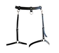 TOEECY Harnais Jambe Ajustable Ceinture Corps Bretelles Réglables Anneaux Métalliques Accessoire Costume