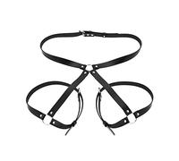 TOEECY Harnais Jambe Ajustable Ceinture Corps Bretelles Réglables Anneaux Métalliques Accessoire Costume