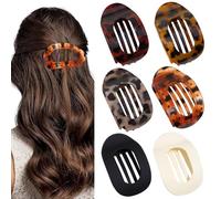 TOEECY Lot de 6 Pince Cheveux Femmes Grande Pince Plate Cheveux Barrette à Griffes Antidérapante Accessoires Cheveux Épais et Fins Idéales pour Filles Grandes Pinces Plates (A)