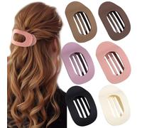 TOEECY Lot de 6 Pince Cheveux Femmes Grande Pince Plate Cheveux Barrette à Griffes Antidérapante Accessoires Cheveux Épais et Fins Idéales pour Filles Grandes Pinces Plates (B)