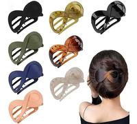 Toeecy Lot De 8 Pinces À Cheveux En Plastique Résistant Accessoires De Coiffure Colorés Pinces À Cheveux Pour Femmes Barrettes Antidérapantes Pour Cheveux Épais Et Fins