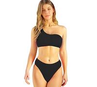 TOEECY Maillot de Bain Femme 2 Pieces Cupshe Asymétrique Bikini Set Push up Texturé Côtelé Ensemble Deux Pièces Sculptant Gainant Élégant Plage Beachwear Swimsuit