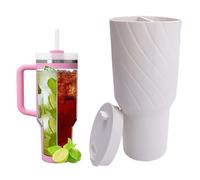 TOEECY Mug Isotherme Double Compartiment Avec Couvercle En Silicone Alimentaire Tasse À Café Et Thé Conteneur Isotherme Pour Boissons Chaudes Et Froides Mug De Voyage Réutilisable 500 Ml(Beige)