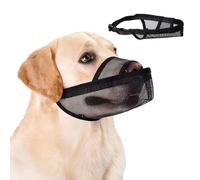 TOEECY Muselière Respirante Maille Filet Ajustable Protection Canine Sécurité Promenade Dressage Taille XL