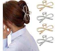 TOEECY Pinces à Cheveux Nœud Papillon Métalliques Élégantes Barrettes Accessoires Coiffure Classiques Clips Chignon