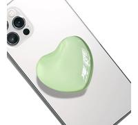 TOEECY Poignée Grip Extensibles Base Téléphone Portable Poignée Support Coeur en Verre Magnétique Compatible pour Smartphone (Vert)
