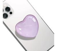 TOEECY Poignée Grip Extensibles Base Téléphone Portable Poignée Support Coeur en Verre Magnétique Compatible pour Smartphone (Violet)