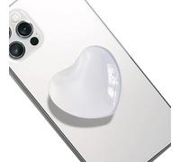 TOEECY Poignée Grip Extensibles Base Téléphone Portable Poignée Support Coeur en Verre Magnétique Compatible pour Smartphone (Blanc)