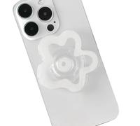 TOEECY Support et Grip Extensibles Support Poignée de Téléphone Forme de Fleur Compatible pour Smartphones (Blanc)