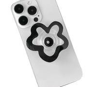 TOEECY Support et Grip Extensibles Support Poignée de Téléphone Forme de Fleur Compatible pour Smartphones (Noir)