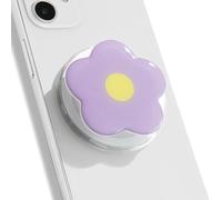TOEECY Support et Grip Magnétique Compatible Poignée de Telephone Extensible Pliable Fleur Stéréoscopique Airbag Support Portable Poignées Téléphone pour Smartphones Tablette (Violet)