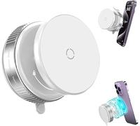 TOEECY Support Téléphone Magnétique Circulaire Puissant Ventouse Mécanique Réutilisable Guidon Vélo Moto Rotation 360° Fixation Stable
