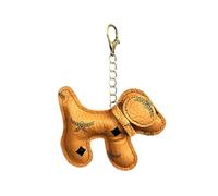 TOEECY Teckel Porte-clés en Cuir Unique Charme pour Sac à Main PU Mignon Chiot Chien Sac Porte-clés Mignon Chiot Chien Charme Porte Clef Teckel Belle Pendentif pour Sacs (Marron A)