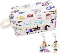 TOEECY Trousse Toilette Rectangulaire Musique Imprimé Pochette Maquillage Imperméable Sac Cosmétique Voyage Accessoire Rangement