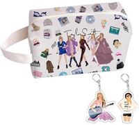 TOEECY Trousse Toilette Rectangulaire Musique Imprimé Pochette Maquillage Imperméable Sac Cosmétique Voyage Accessoire Rangement
