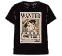 Toei Animation T Shirt Une Piece A Manches Courtes Wanted Luffy