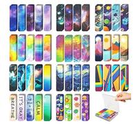 TOEMUR Lot de 48 bandes autocollantes sensorielles uniques pour l'anxiété - 2 motifs de surface texturés - Bureau et salle de classe - Soulage le stress des adultes et des adolescents