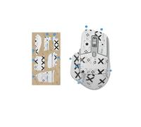 toergy 1 lot de bandes antidérapantes pour Logitech MX Master 3S, résistant à la transpiration, facile à utiliser, design autocollant, kit de mise à niveau de souris professionnel, motif imprimé blanc
